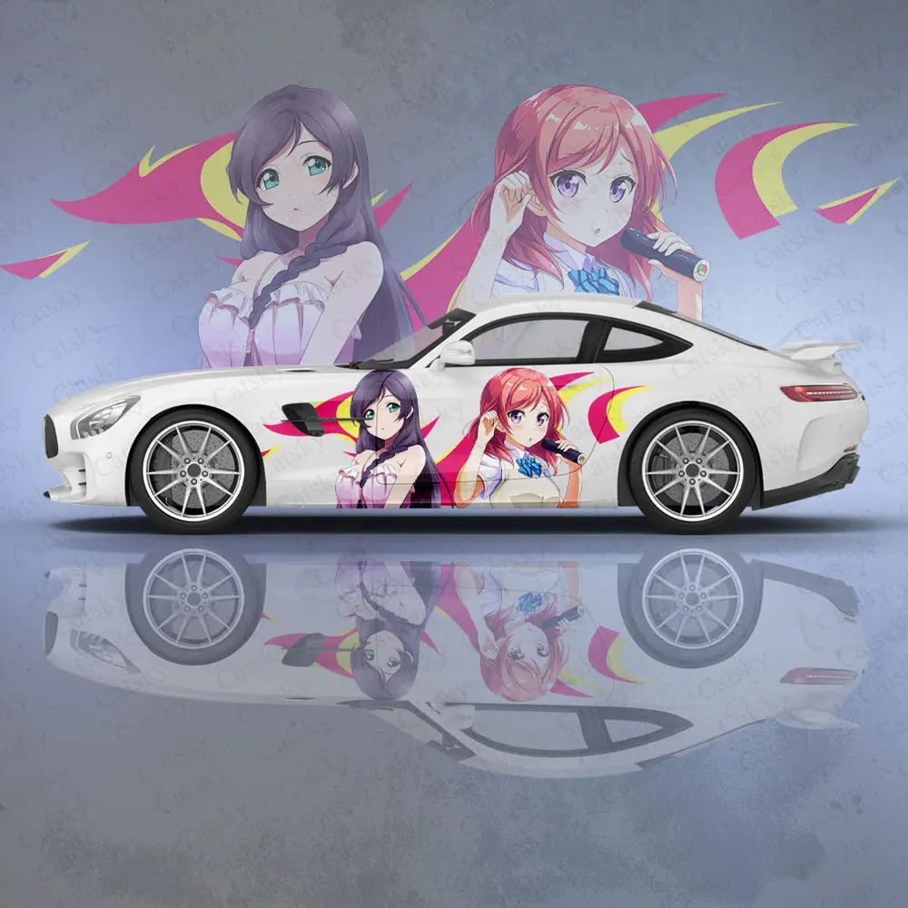 LOVE LIVE! Anime 2pcs Car Sticker for Universal Car Decal Car Sticker Univers Car Stickers Anime Car Side Body Decal