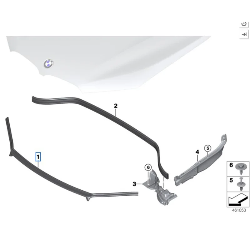 Tira de sellado de la cubierta de la escotilla delantera o trasera para Bmw X1 F48 51767329384-51762571418, 51767329397, 2016, 2022