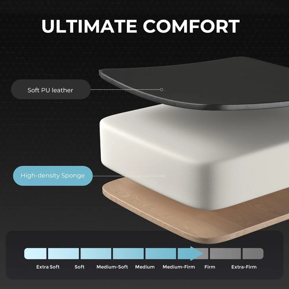 كرسي ألعاب، كرسي كمبيوتر مع مسند للقدمين ودعم قطني، ارتفاع قابل للتعديل مع 360 درجة ° -مقعد دوار ومسند للرأس، كرسي ألعاب #3