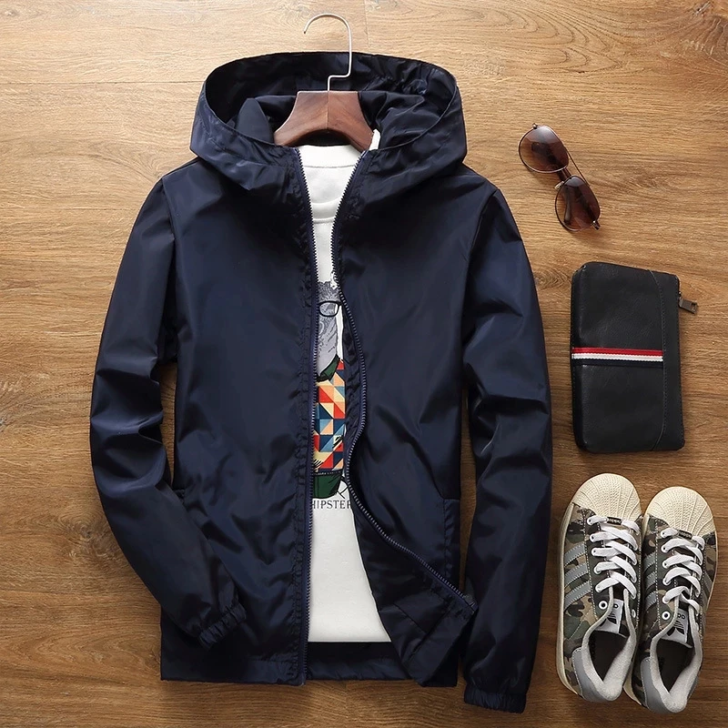 Autumn jacket men waterproof and warm windbreaker casual wear large size 7Xl men green, black red multiple colors jacket outdoor