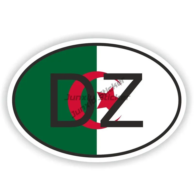 DZ Algeria Flag Map Emblem Creative Stickers for Car Motorcycle Bicycle Helmet Window Fridge Wall Decoration Accessories