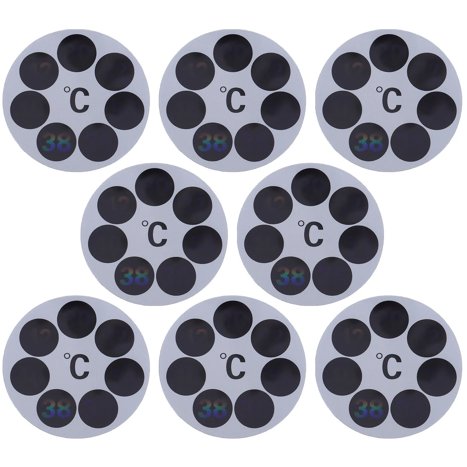 

8Pcs Baby Water Temperature Gauge LCD Thermometer Sticker Adhesive Round Bath Thermometer for Kids Safe Water Monitoring