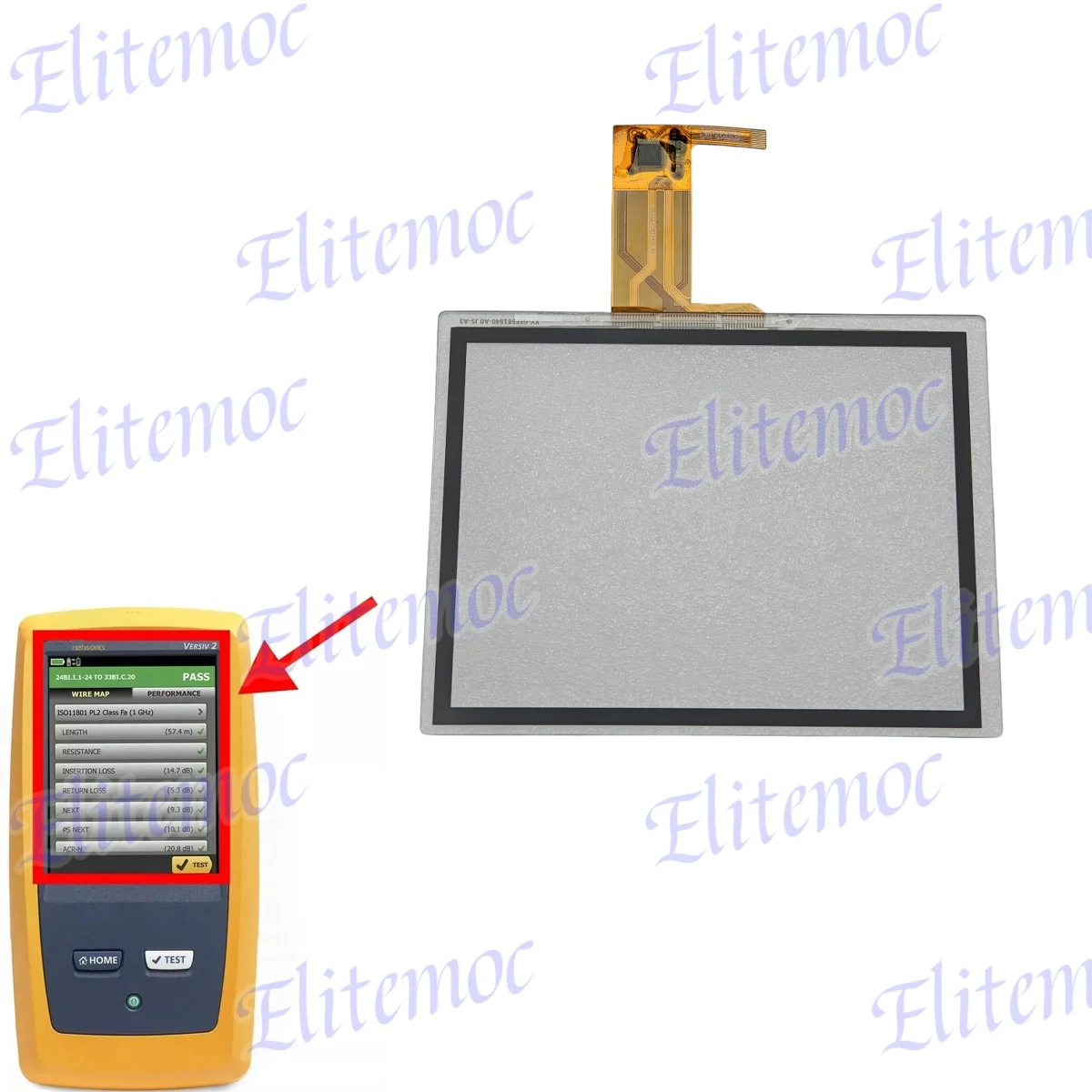 

Touchscreen Digitizer Panel Glass For Fluke Networks DSX-5000 DSX-8000