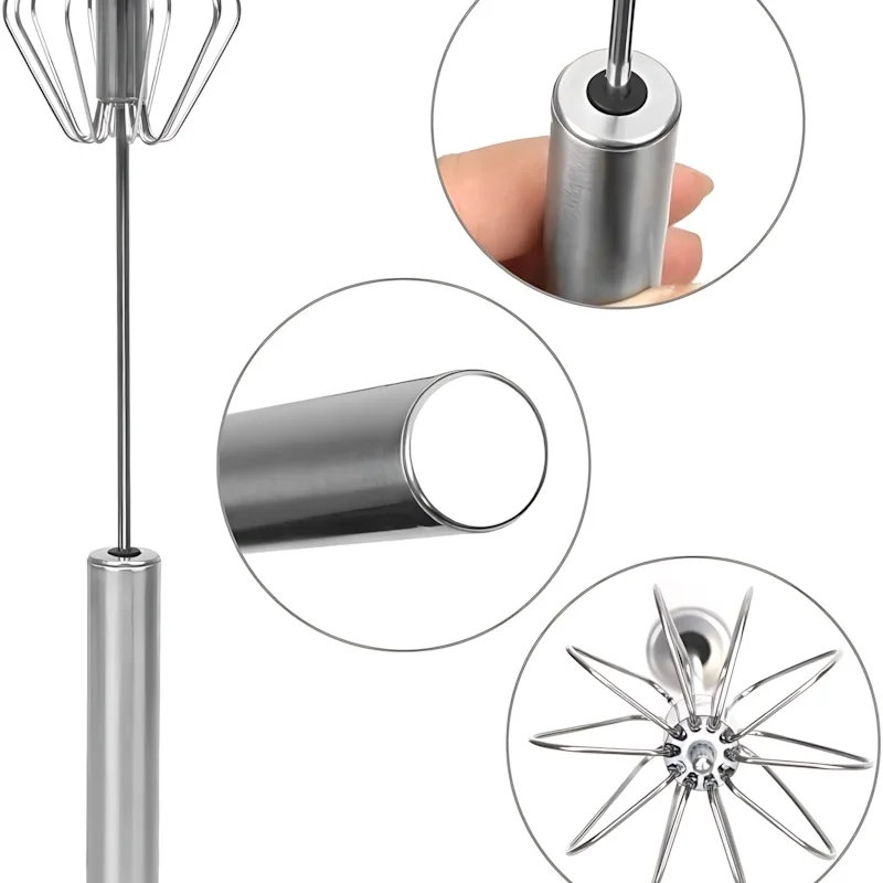Semi-Automatic Egg Cream Mixer - Labor-Saving Handheld for Baking Cake Dessert Making - Image 4