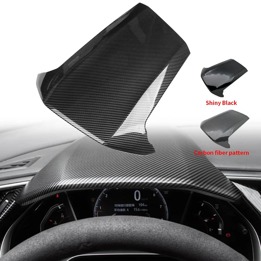 Car Dashboard Trim Cover Frame Steering Wheel Center Console Instrument Panel Case Sticker Fit For 16-20 Honda Civic 10th Gen