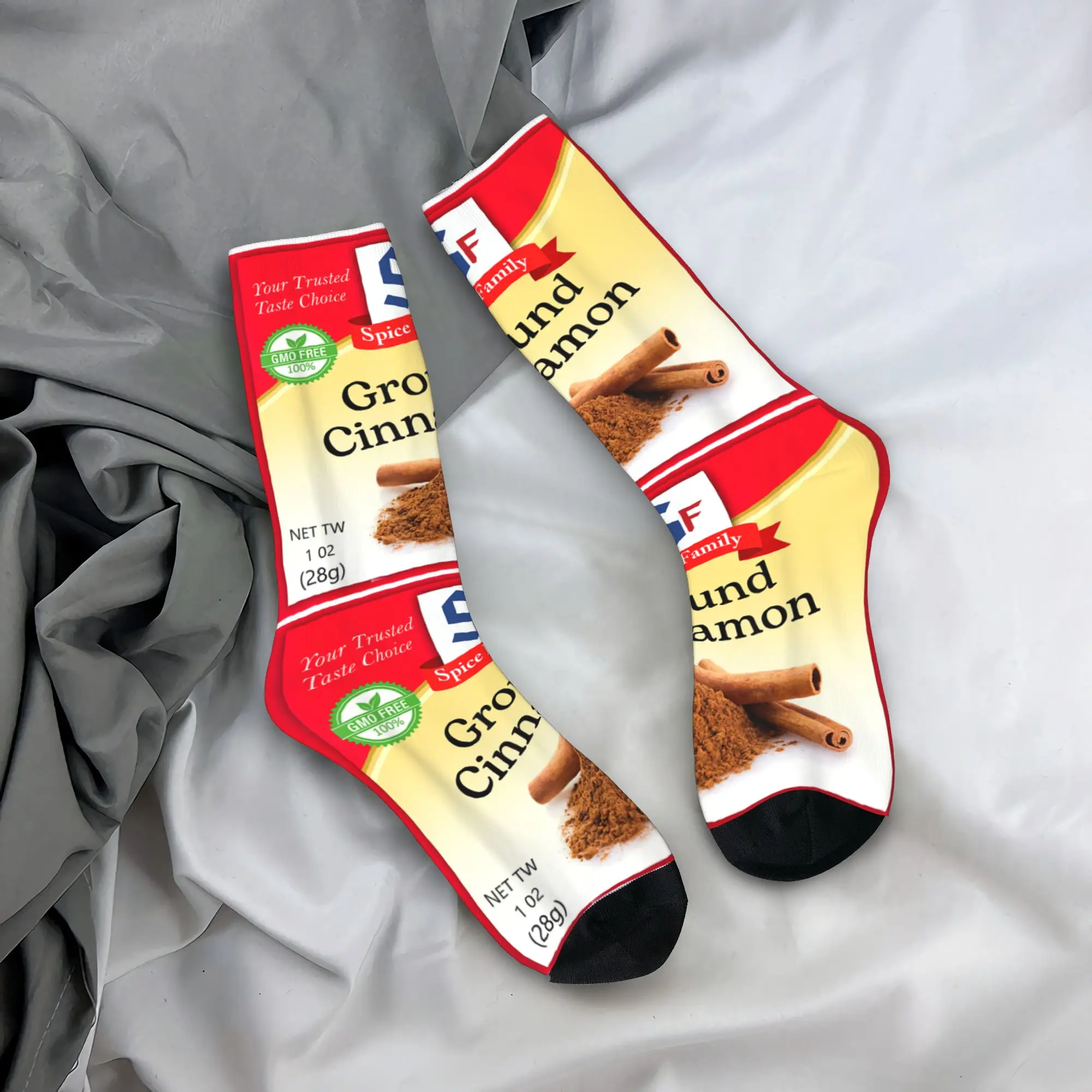 Calcetines de condimentos de canela molida para vacaciones, medias de moda, calcetines cómodos Unisex para hombres, calcetines antideslizantes de otoño