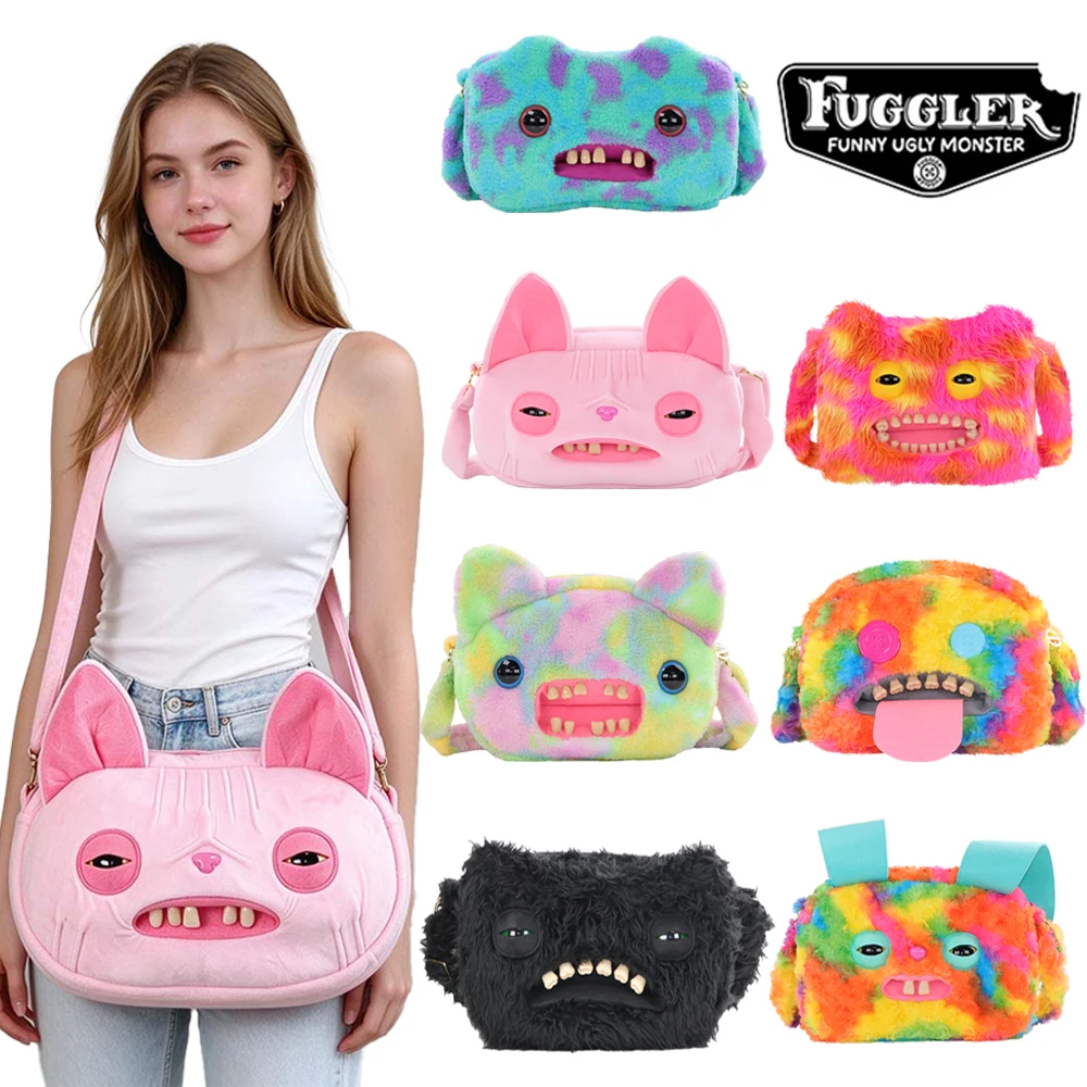 Original Fuggler Ugly Monster Plush Crossbody Large Capacity Shoulder Handbags High-Quality Big Tote Commute Fashion Gift Travel