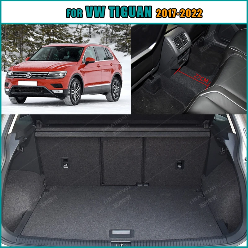 Car floor mats for  Volkswagen TIGUAN 2007-2022 2021 2020 2019 2018 2017 2016 2015 Custom Trunk Mat Auto foot Pads carpet cover