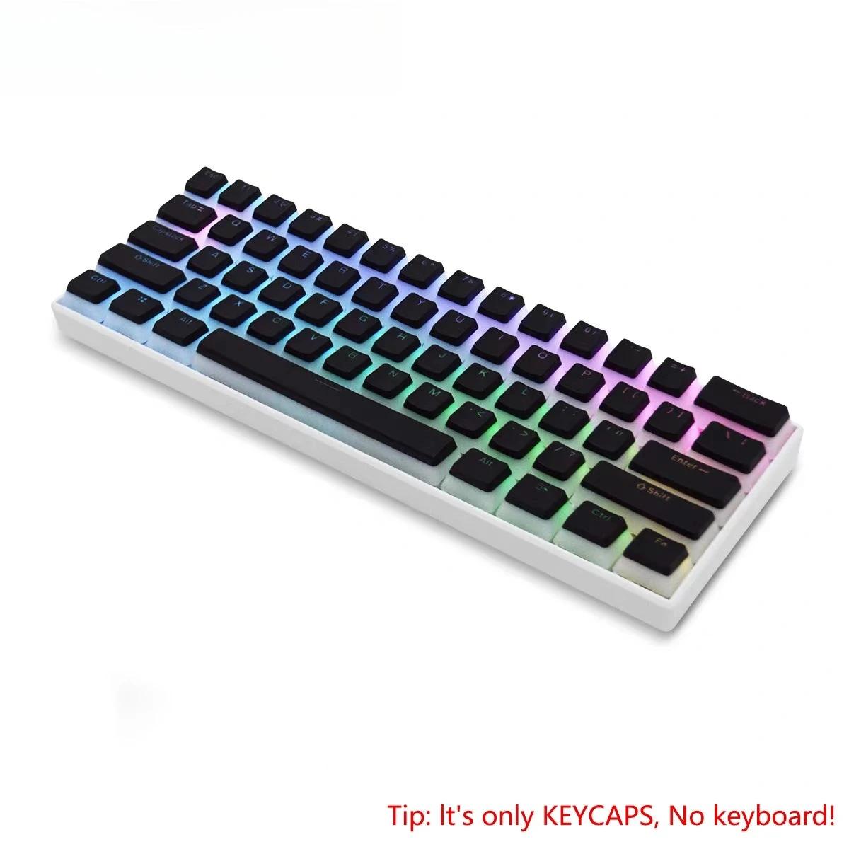 

129Keys Pudding Keycaps PBT Double Shot Keycaps for 60 80 100% Layout OEM Profile for RGB Mechanical Gaming Translucent Keyboard