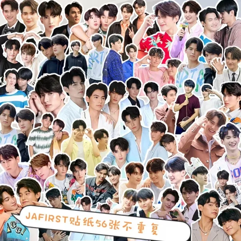 

56PC/SET Jafirst Poster Stickers Thai I Don't Say No The Series Drama Stills Hand Account Materials Notebook Phone DIY Sticker