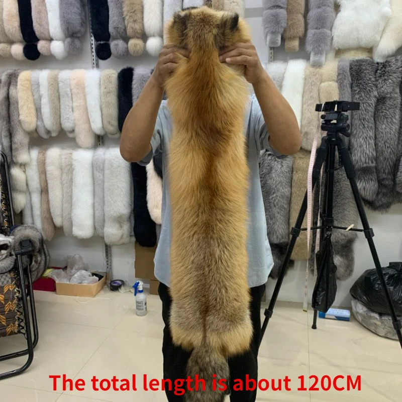 Real whole fox fur scarf silver fox whole skin whole leather grass shawl men and women scarf set head fur fabric plush fabric