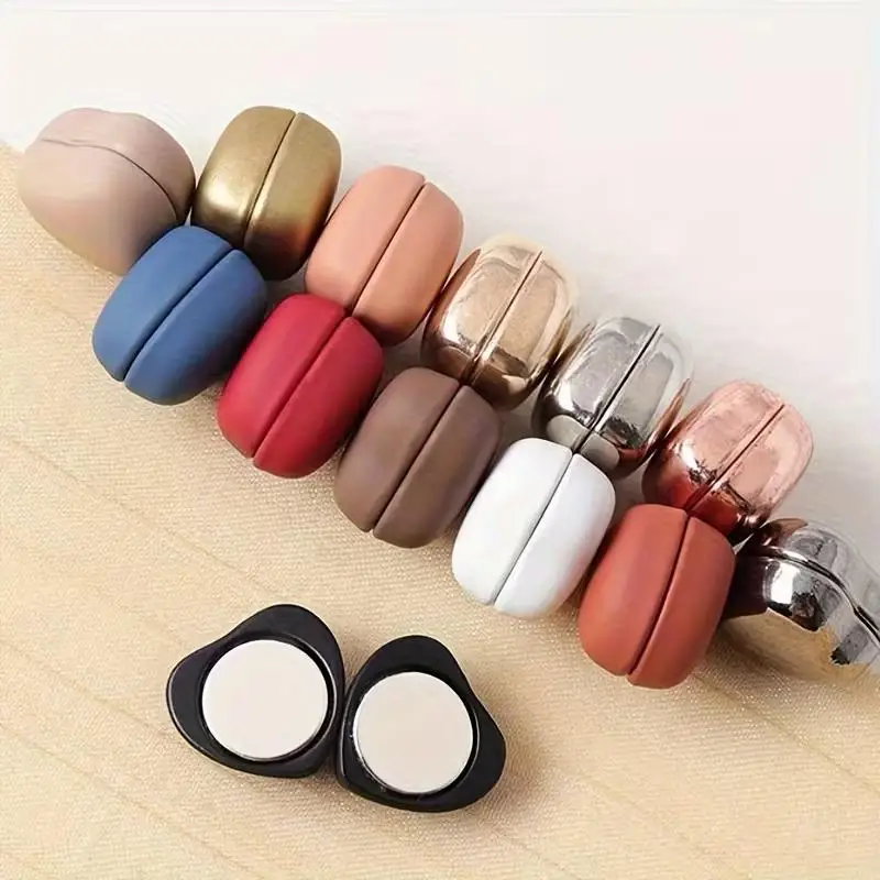 

2/5pcs random Heart-Shaped Magnetic Clips – Multi-Color Detachable Magnets for Shirts, Scarves, DIY Accessories