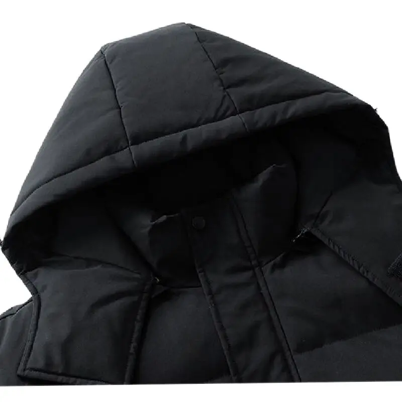 Nuevo abrigo de invierno para hombre, chaqueta acolchada de algodón con forro polar grueso con capucha, ropa de trabajo para montañismo al aire libre, ropa de abrigo deportiva cálida