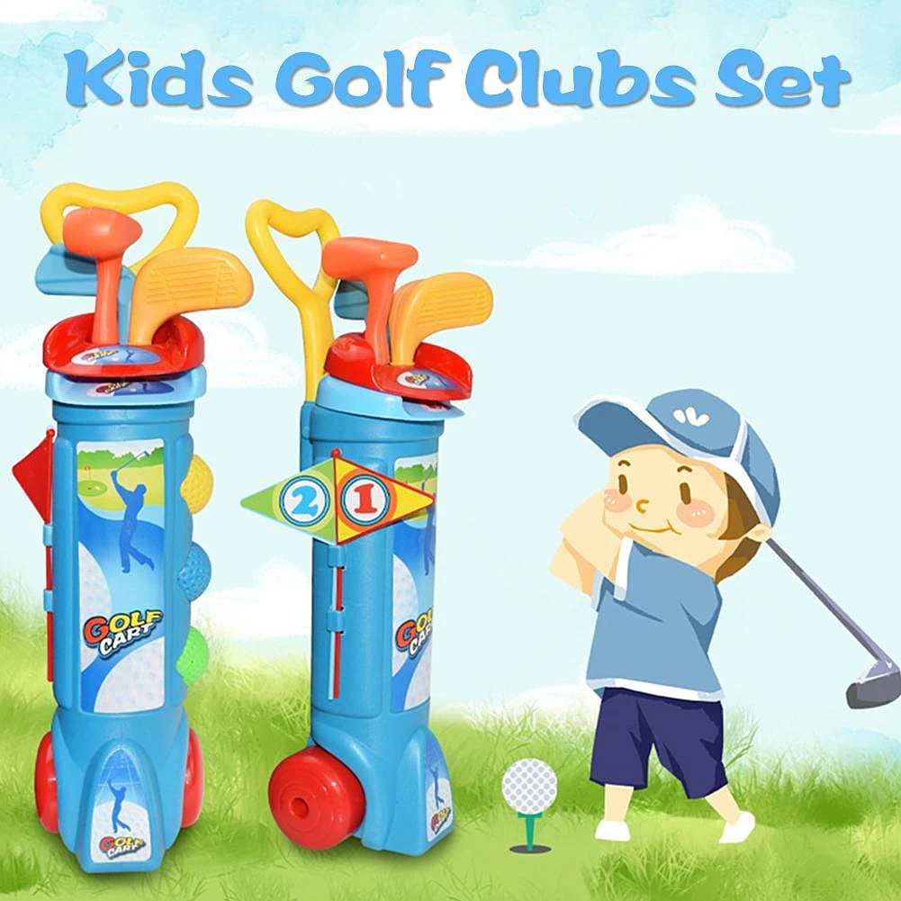 Kids Golf Training Trainer Clubs Set Early Educational for Outdoor Sports Fitness Exercise Toy Kid and Parent Child Activities