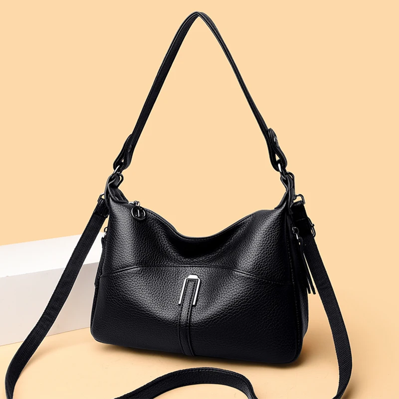 Women's Soft PU Leather Purses and Handbags Luxury Shoulder Crossbody Bag Women Bags Designer Ladies Casual Messenger Sac A Main