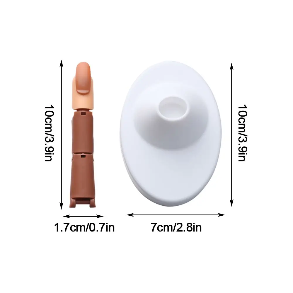 Diy expositor prateleira titular ferramentas de manicure iniciante prática dedo manipulador arte do prego expositor conjunto peça