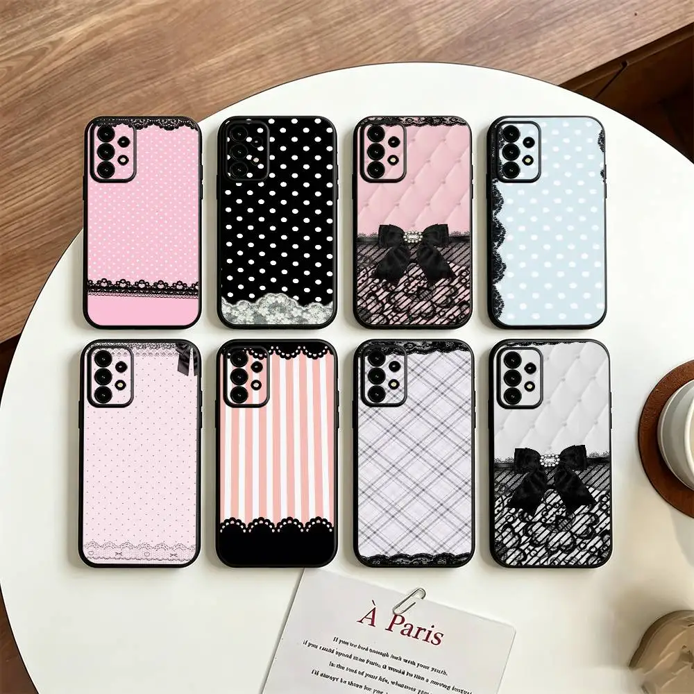 Sexy Lace Pattern For Samsung S25,24,21,22,23,30,Ultra,20,Plus Black soft silicone case