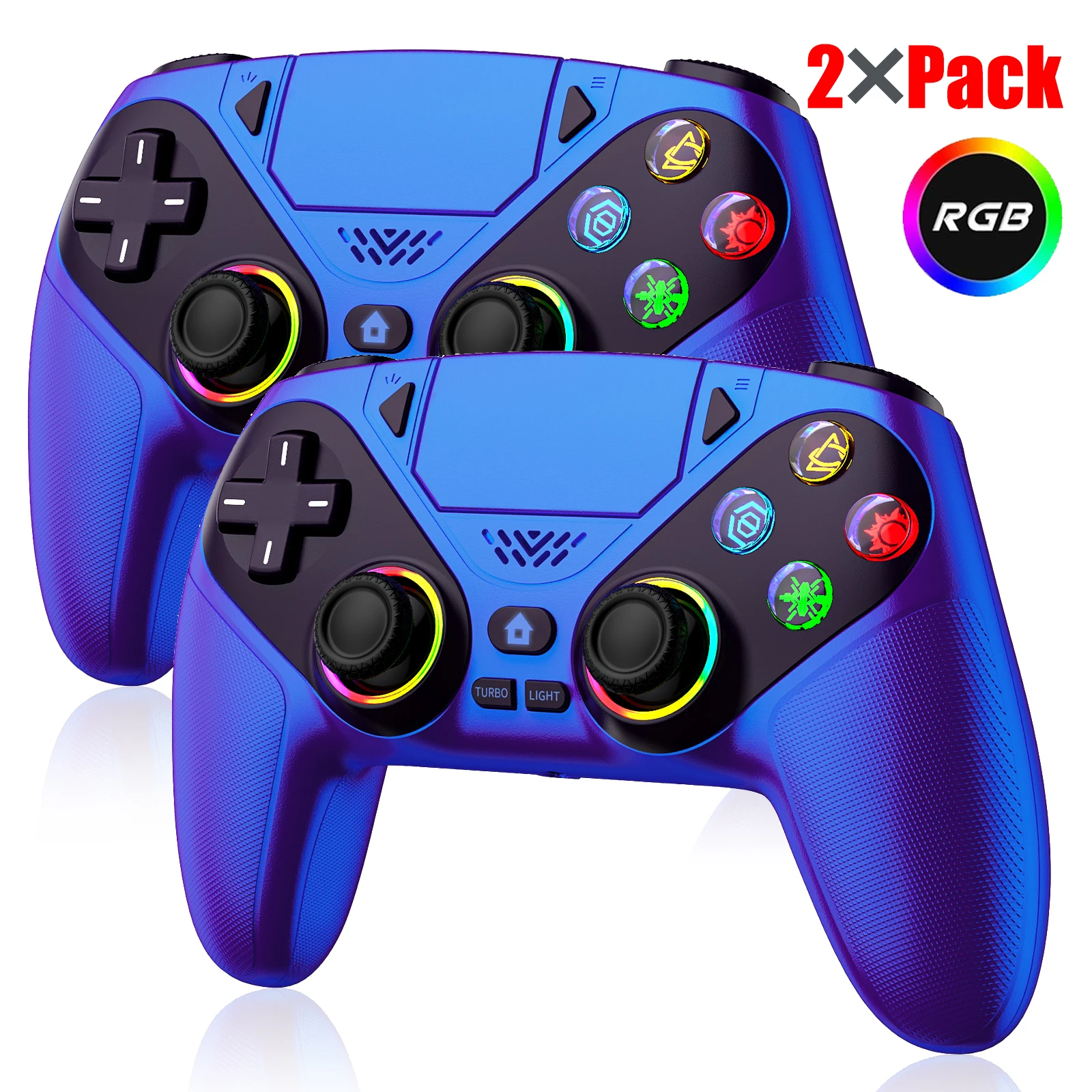 Controller voor Playstation 5 PS5/PS5 Pro/Slim/PC Gamepads met Hall Effect RGB draadloze gamecontroller joystick Marco/Turbo programma - afbeelding 1