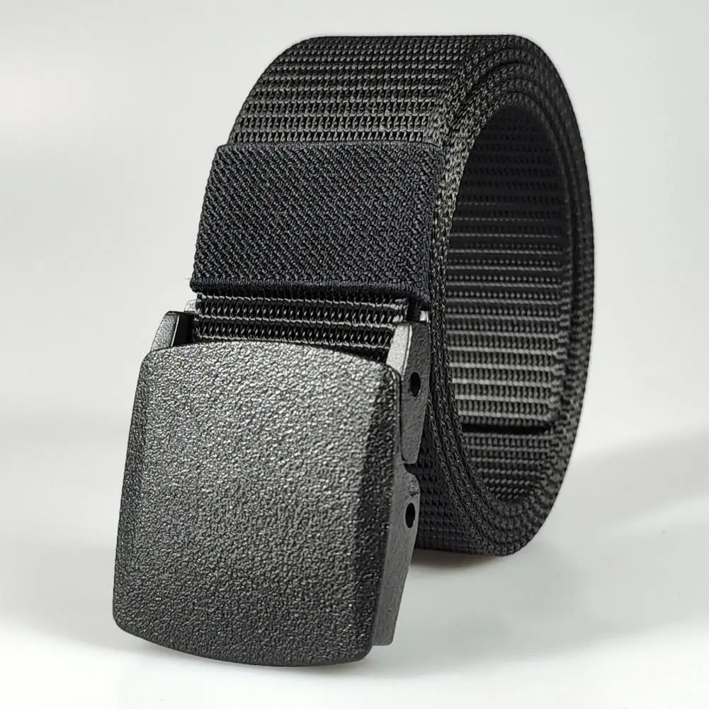 

Quick Release Nylon Canvas Belt for Men Women Metal-Free Plastic Buckle Belt Outdoor Work Hiking