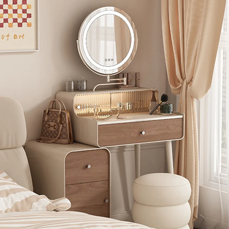 

Nail Storage Vanity Table Bedroom Makeup Mirror Stool Accessories Dressing Table Coffee Modern Vestidores Lounge Suite Furniture