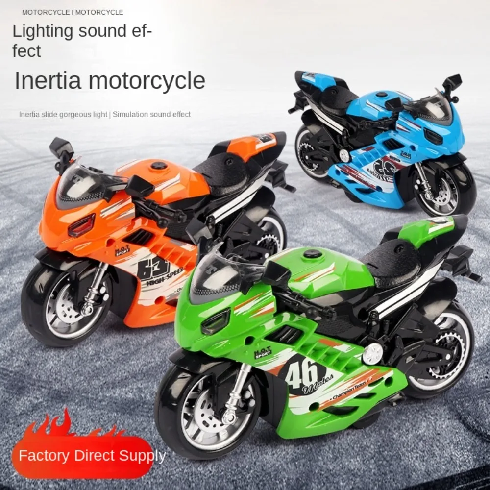 音楽付きバイクレースおもちゃ ライト付きレーシングカーモデル シミュレーションバイクおもちゃ スポーツカー プラスチック製ミニバイク 音楽おもちゃ