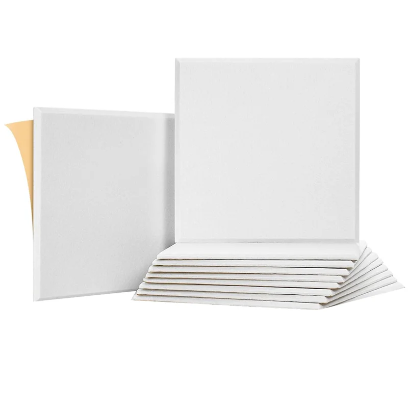

YHVC-10Pack Sound Proof Panels for Walls,Self-Adhesive Acoustic Panels 12x12x0.4In for Recording Studio,Office,Home,C