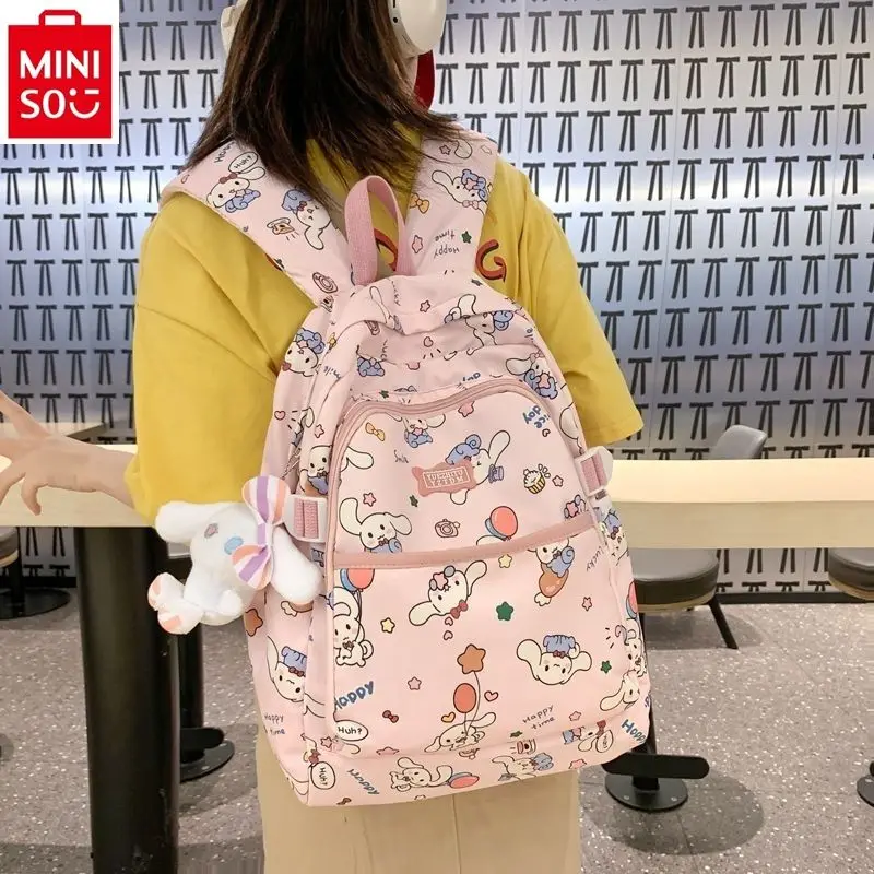 

MINISO new cute cartoon Cinnamoroll children's schoolbag high-capacity computer bag backpack for middle school students