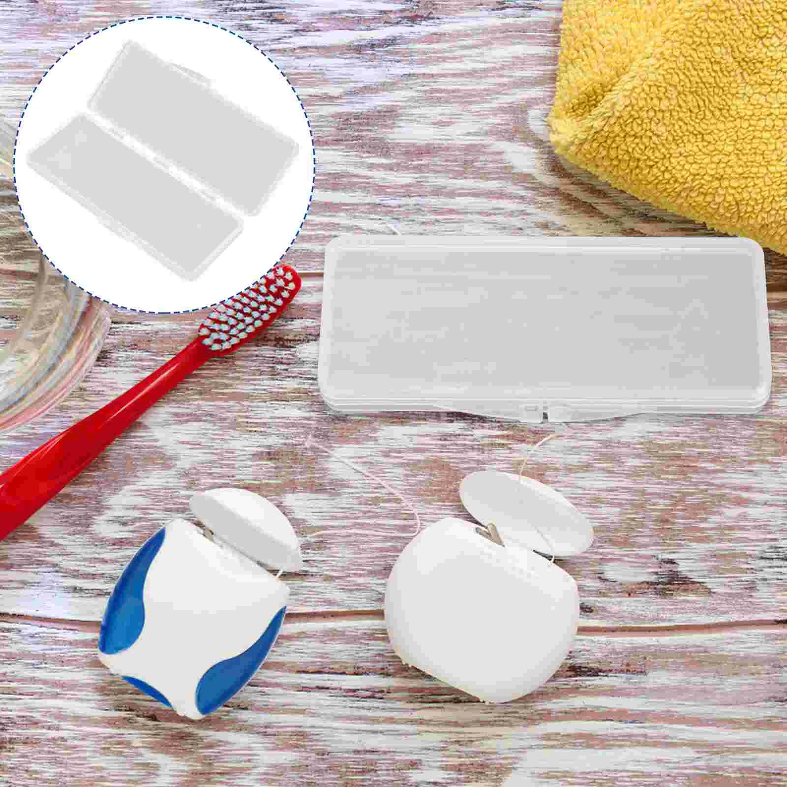 10 Pcs Dental Floss Box Healthy Holder Home Toothpick Household Hygienic Case Storage Plastic Waterproof Convenient