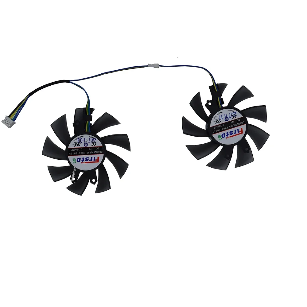 Graphics Cards Cooler,GPU VGA Card Fan,FD8015H12S,2Pcs/Set,For KFA2 GTX 1650 gtx1650 EX (1-Click OC)