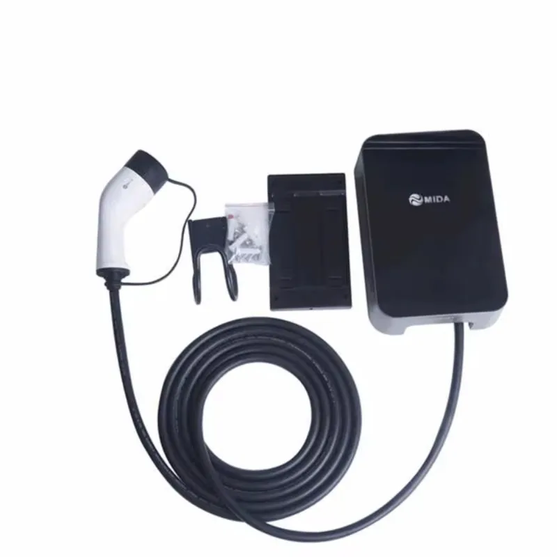 

New 7.2KW 32Amp 240V EV Wallbox with Type 2 Tethered Cable Electric Car Charging Station CE TUV Certified