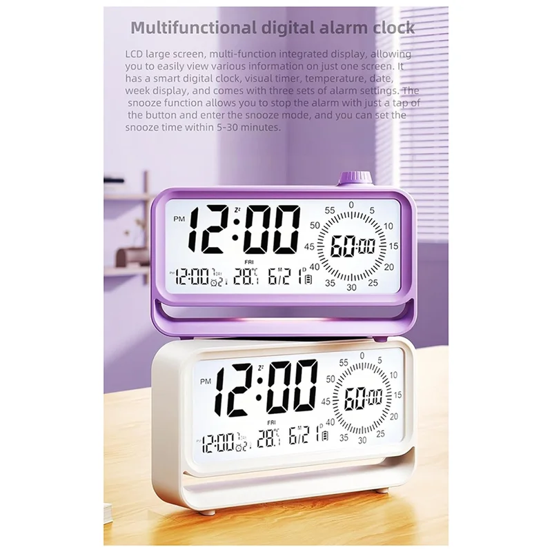 ABLN-LED Time Reminder Digital Clock With Luminous Dial For Teaching And Time Management A