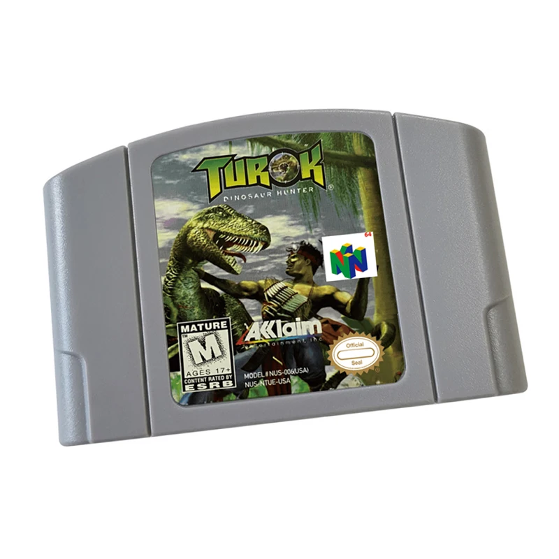 N64 Game Card Cartridge Console US  And EU Version-Turok Dinosaur Hunter