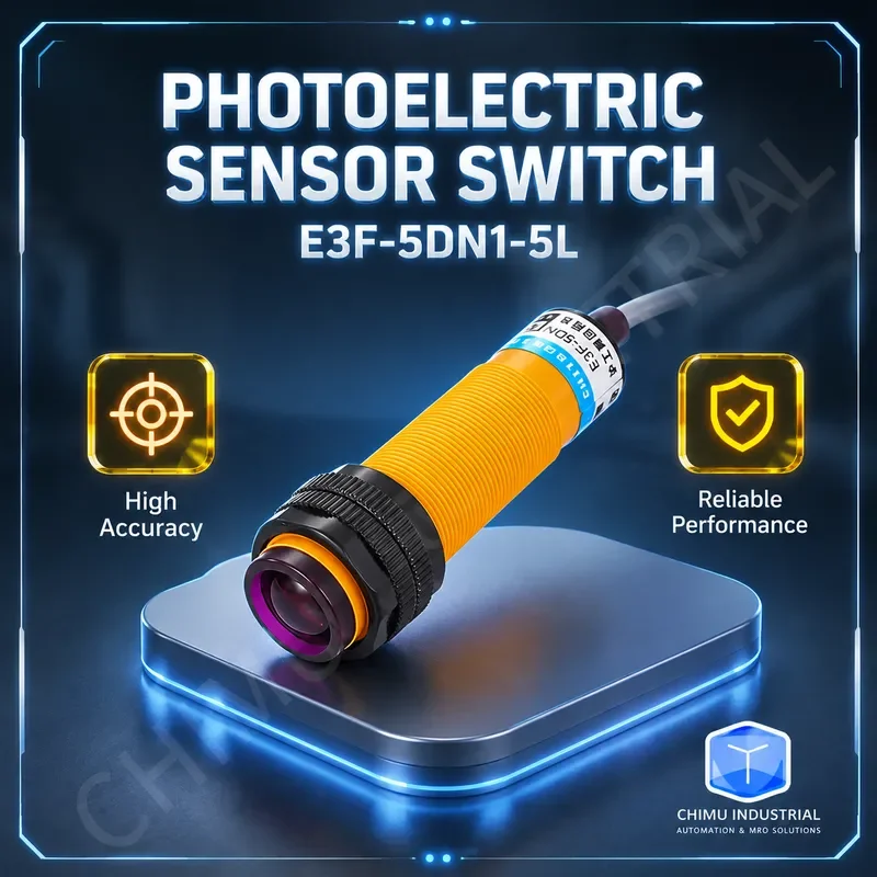 【CHIMU INDUSTRIAL】 for E3F-5DN1-5L N2 P1 P2 Y1 Y2 Optical Photoelectric Switch Sensor 5M Range DC