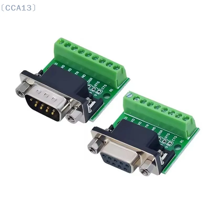 〔CCA13〕DB9 Serial Port Converter Module Male Female Adapter to Screw Terminal Block RS232 RS485 for Communication Device Testin
