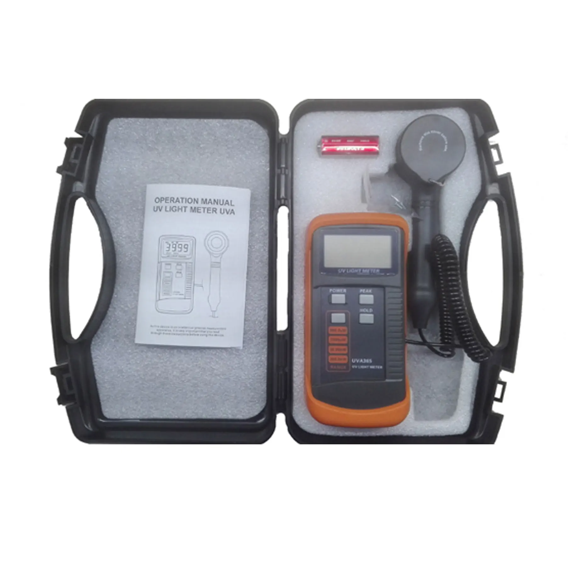 UV Light Meter Tester Radiometer UVA365 0-400 mW/cm2 UV Illuminance Meter 320nm-390nm