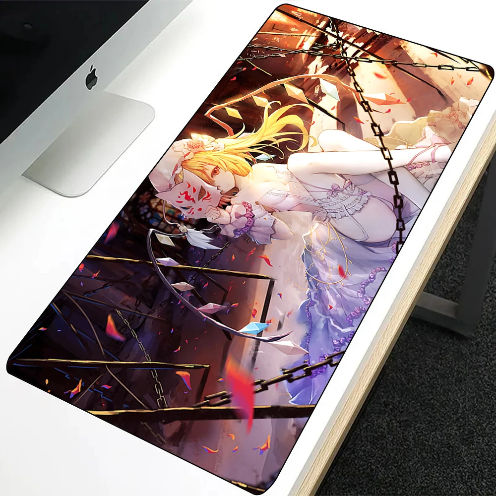 Anime Touhou Mousepad HD Printing Computer Gamers Locking Edge Non-slip Mouse Pad XXL90x40cm Keyboard PC Desk Pad