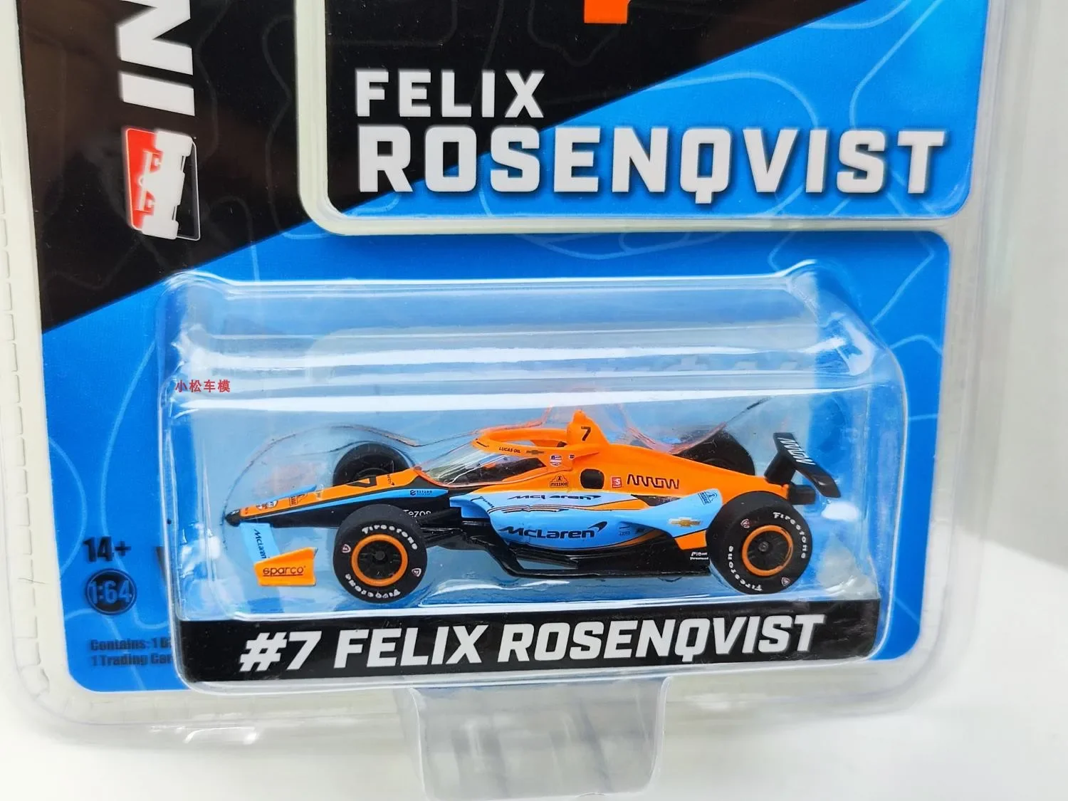 Model 1:64 2022 NTT IndyCar Series - # 7 Felix Rosenquist Arromac Laren SP Car Model