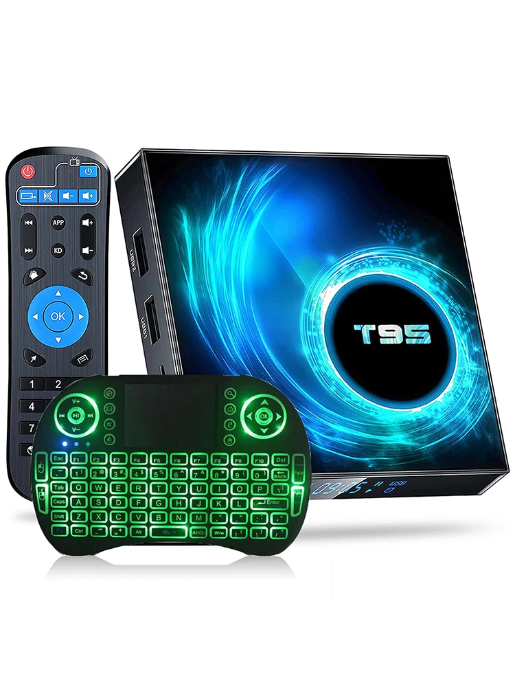 Boîtier TV T95 Android 16 Allwinner H616, Lecteur Multimédia Intelligent Quad Core 32G 64G 128G 4K, Double Wi-Fi 2.5G & 5G, Bluetooth