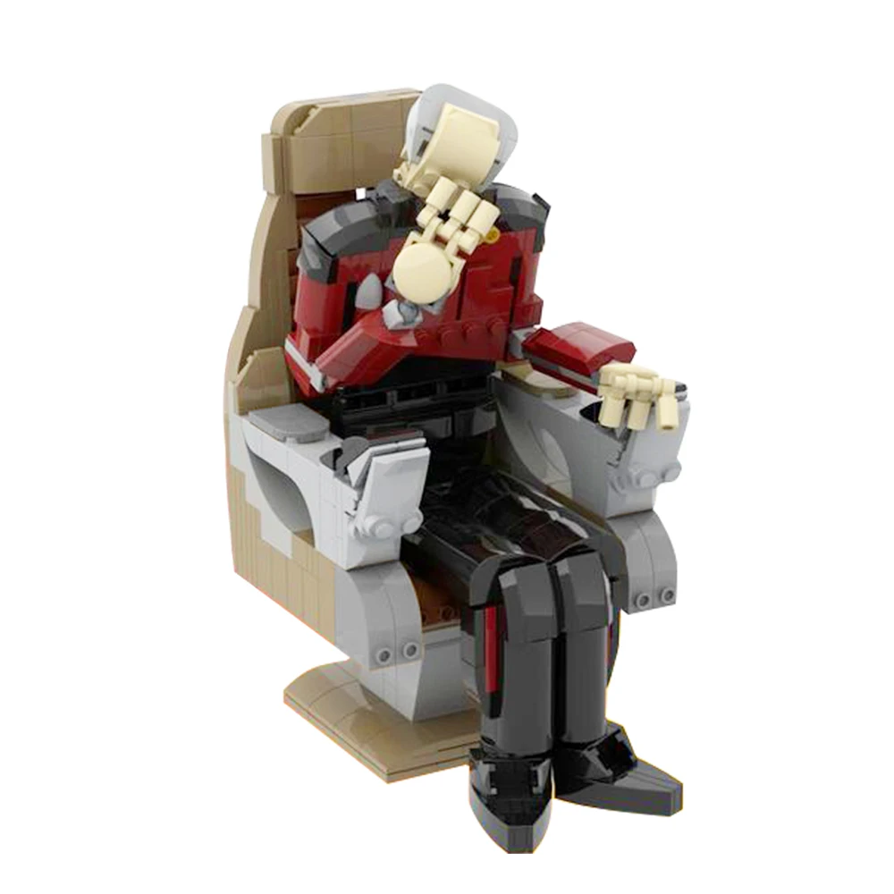 Gobricks MOC Space Wars Picard Facepalm Captain Figure Minifigures Building Block Set Educational Toys For Kid Birthday Gift