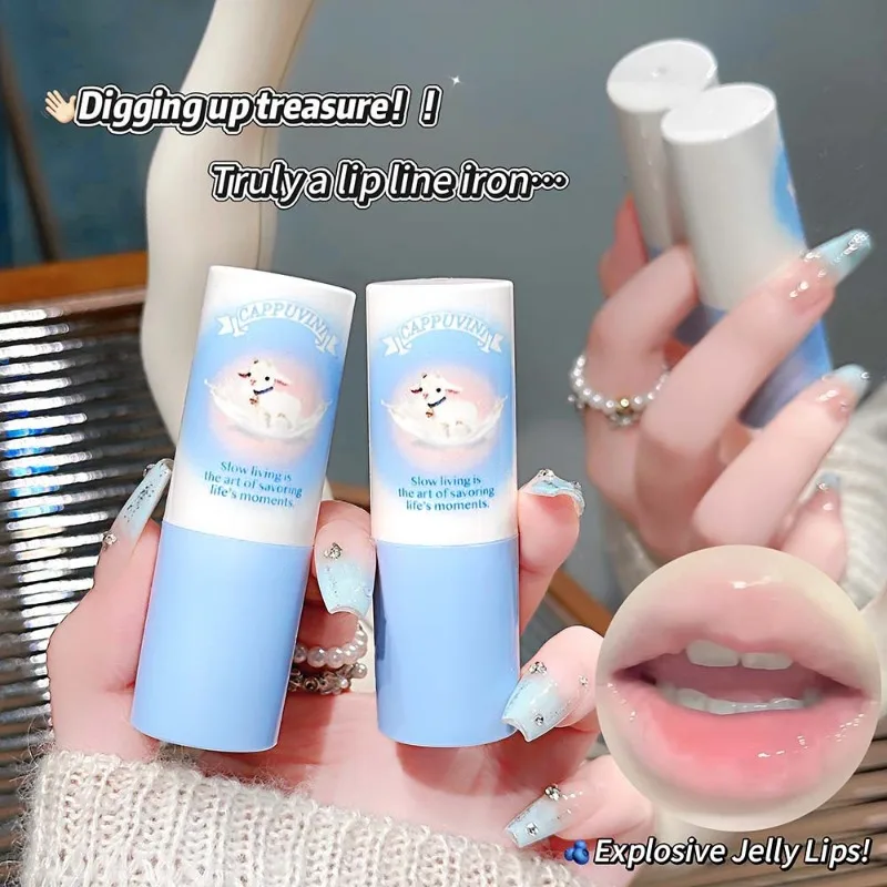 1/2pc Non Sticky Smooth Lip Balm Moisturizing Plumping Gloss for Dry Cracked Lips Fine Lines Lip Care Beauty Tool