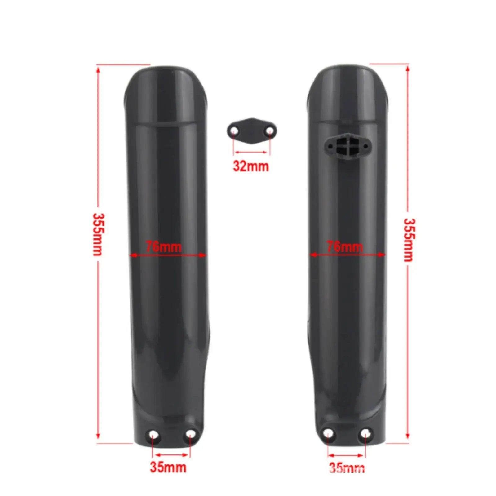 All Terrain Motorcycle Fork Protector for WP Suspension Full Coverage Plastic Guard with Mounting Hardware