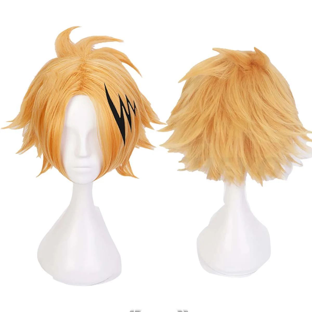 Parrucca di Halloween Anime Denki Kaminari con clip per fulmine