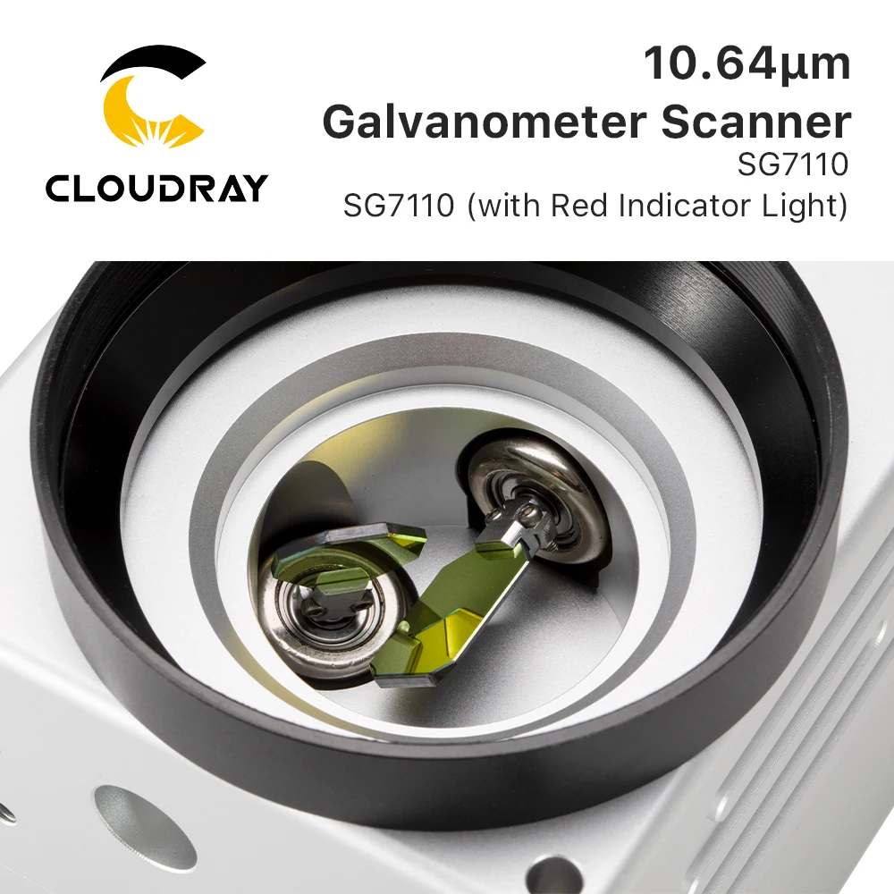 Cloudray 10.64um CO2 Laser Scanning Galvo Head SG7110 Input Aperture10mm Galvanometer Scanner with Power Supply Set