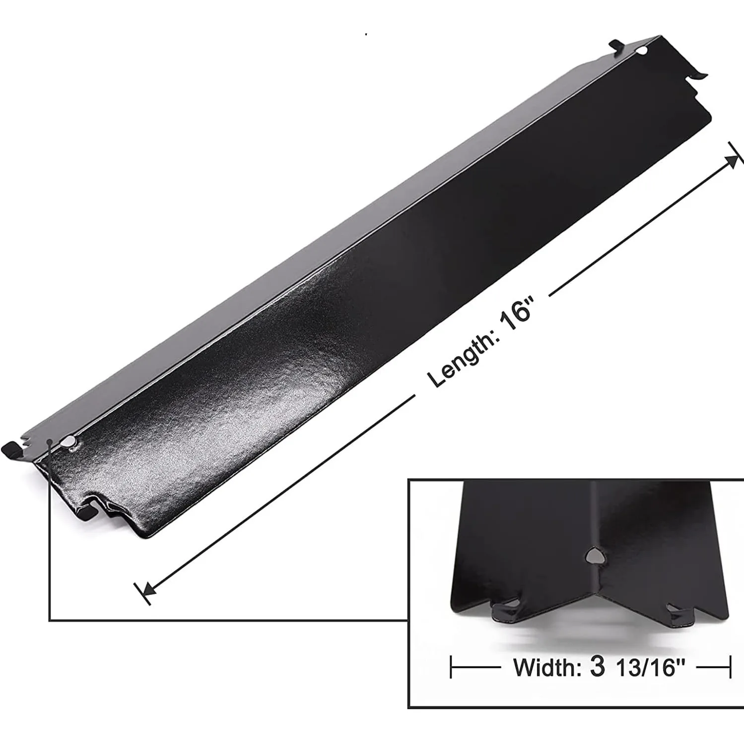 Porcelain Steel Heat Plates for Charbroil Grills 4 Pack Replacement Parts to Optimize Grill Heating Performance
