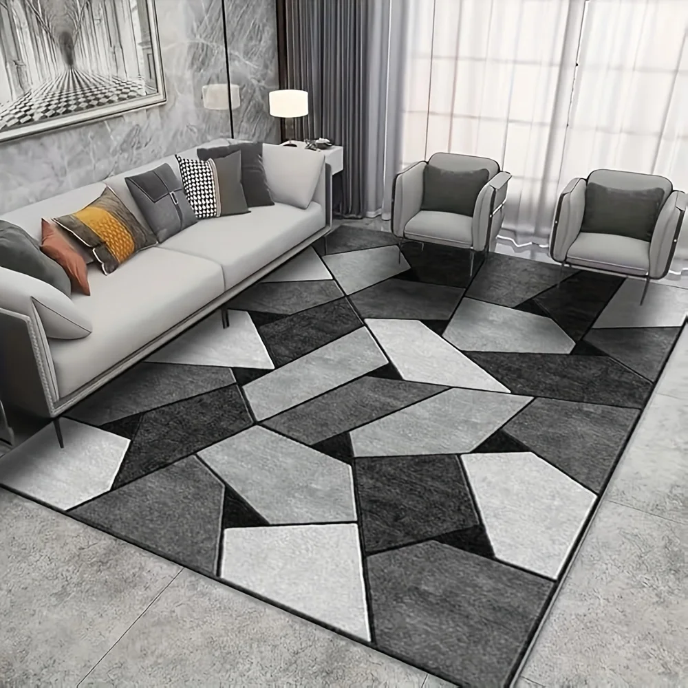 Modern White Grey Radiant Area Rug Abstract Sunburst Pattern For Living Room Bedroom Home Decor