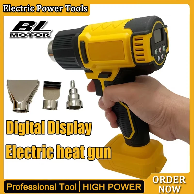 

Dewalt Электрические воздушные пистолеты с цифровым дисплеем Беспроводной тепловой пистолет с 3 насадками Промышленный термоусадочный пневматический пистолет для батареи 20 В