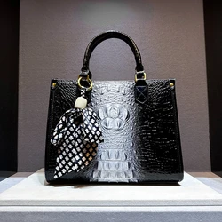 Designer Brand New High Quality Cowhide Crocodile Print Trend Large Capacity Tote Сумка Handbag for Women Crossbody Bag Hot Sale