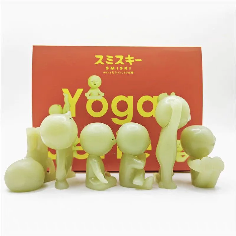 스미스키 블라인드 박스 모든 스타일 발광 비전 귀여운 모델 장식 인형 애니메이션 액션 장식품 생일 선물