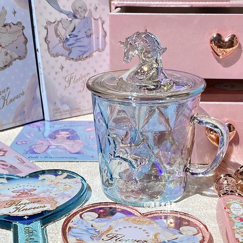 Flower Knows the 6 Th Anniversary Surrounding Unicorn Cup Cupid Handheld Mirror Table Mat Carpet mirror decoration  makeup