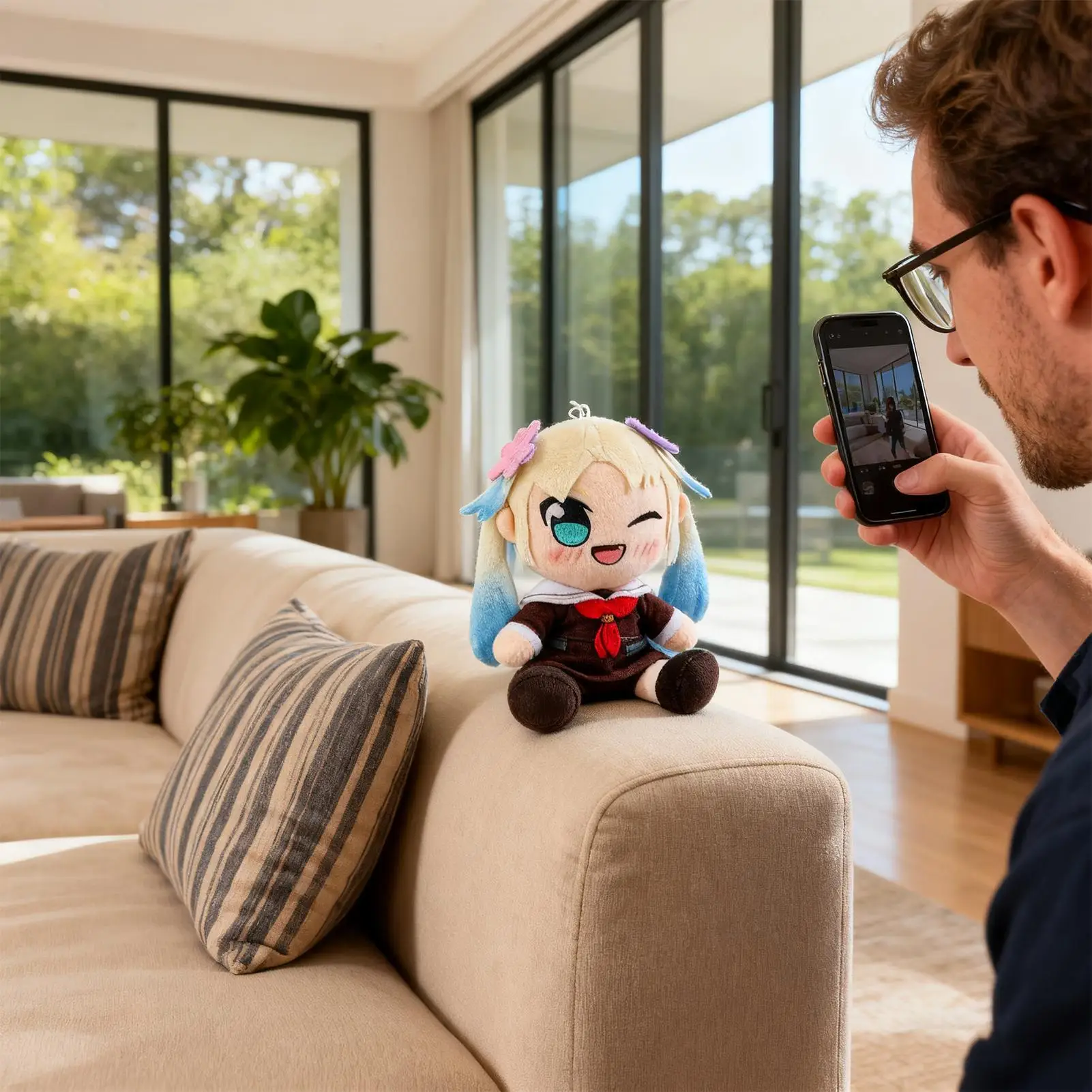 

Для Osawa Ruruno плюшевая кукла аниме мягкие игрушки милые мультяшные портативные игрушки стильная мягкая плюшевая кукла для полки домашний день рождения